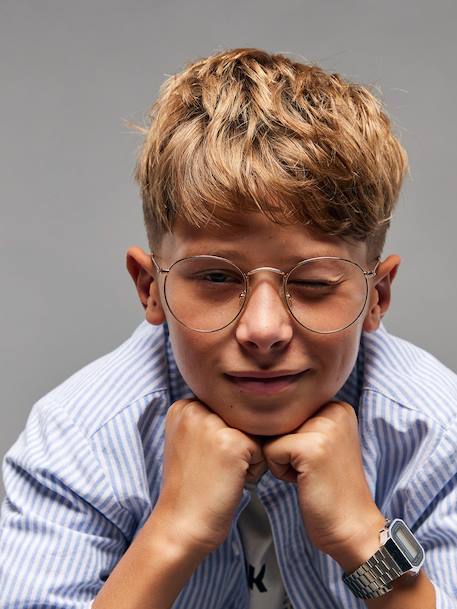 Gestreept jongenshemd met lange mouwen JONEN blauw, gestreept - vertbaudet enfant 
