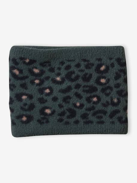 Meisjes luipaard set muts + snood groen - vertbaudet enfant 