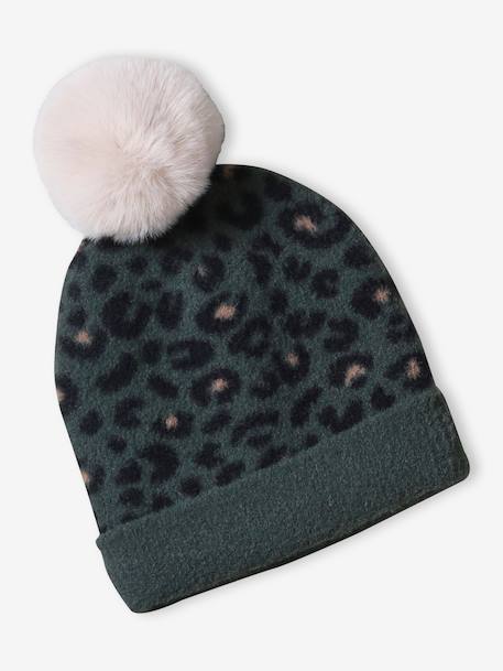 Meisjes luipaard set muts + snood groen - vertbaudet enfant 
