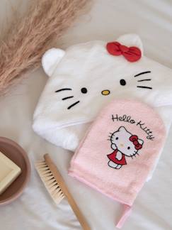 Linnengoed en decoratie-Badlinnen-Badcape-HELLO KITTY badcape en washandje baby cadeauset