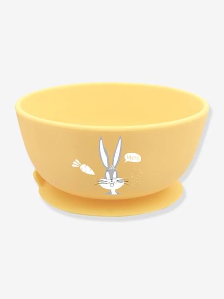 Antislip kom van siliconen Bugs Bunny LONEY TUNES geel - vertbaudet enfant 