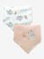 Set van 2 bandanaslabbetjes voor baby's Tom en Jerry LONEY TUNES van katoenen hydrofiel beige - vertbaudet enfant 