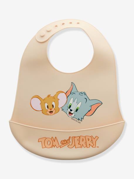 Tom en Jerry LONEY TUNES siliconen slabbetje beige - vertbaudet enfant 
