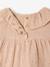 Babyjurk met sterretjes van gaas beige (poederkleur) - vertbaudet enfant 