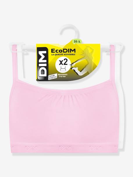 Set van 2 beha's voor meisjes Les Pockets Ecodim rozen - vertbaudet enfant 