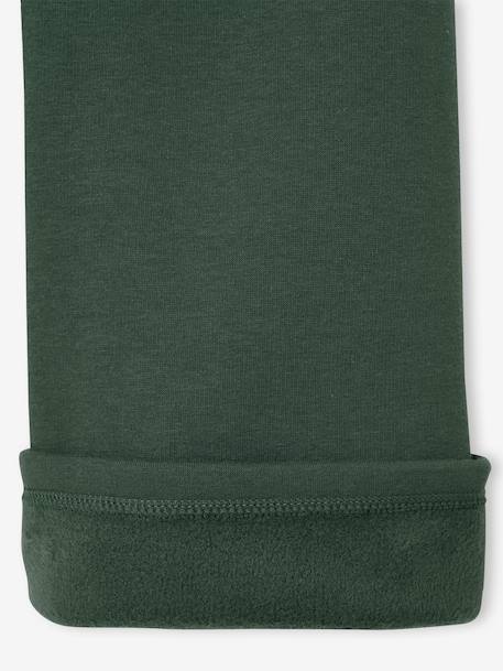 Gevoerde wijde legging van fleece voor meisjes marineblauw+pruim+smaragdgroen - vertbaudet enfant 