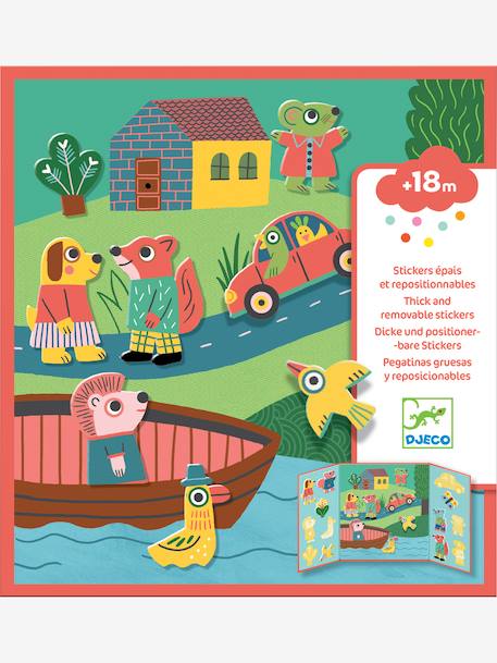 DJECO verplaatsbare stickers geel+rood - vertbaudet enfant 