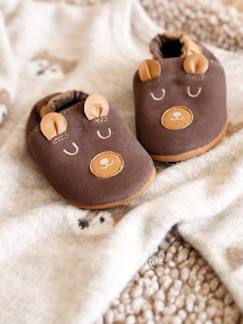 -Elastische leren babyschoentjes in soepel leer