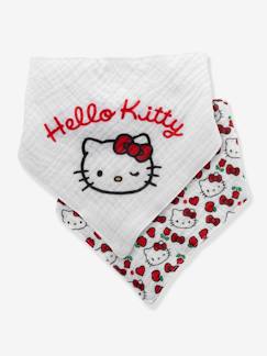 Set van 2 Hello Kitty bandanaslabbetje baby van katoenen gaas  - vertbaudet enfant