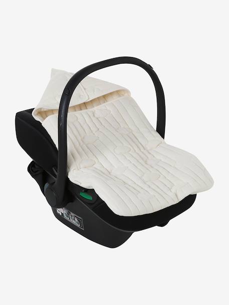 Engelennest KLEINE DINO van hydrofiel doek beige, bedrukt+grijsblauw+ijsblauw+print grenier+vanille+wit - vertbaudet enfant 
