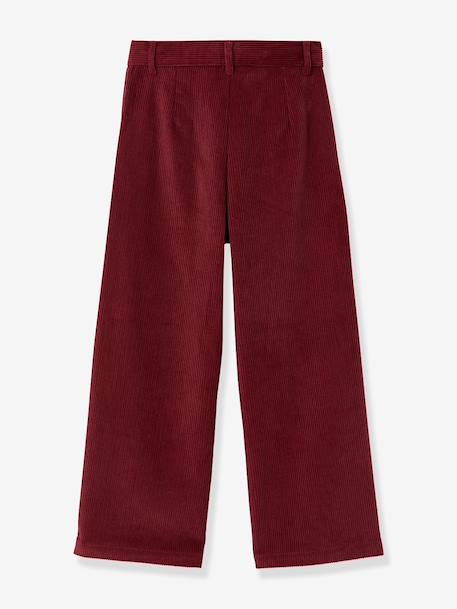 Wijde broek CYRILLUS beige+framboos+marineblauw - vertbaudet enfant 