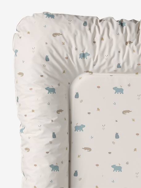 Verschoningsmatras VERTBAUDET Leeuwen welp beige, bedrukt+ecru+groen, bedrukt+WIT GEDRUKTE - vertbaudet enfant 