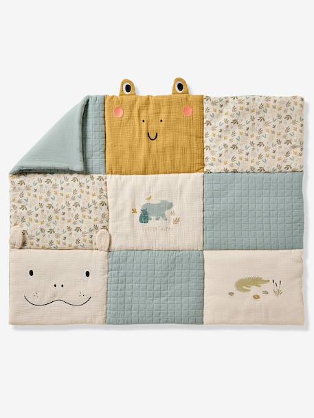 Vloertapijt / Parkbodem hydrofiel katoen patchwork BAYOU meerkleurig - vertbaudet enfant 