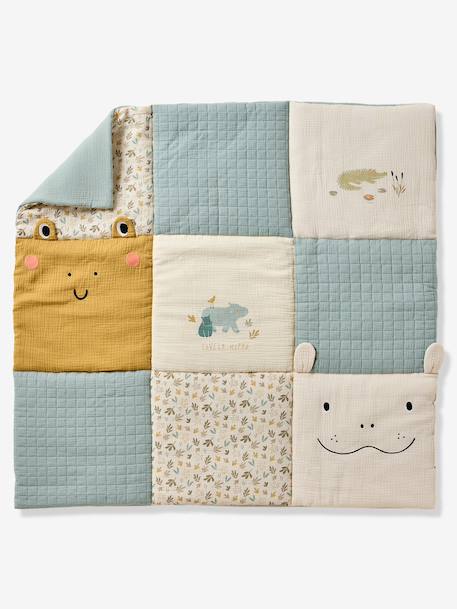 Vloertapijt / Parkbodem hydrofiel katoen patchwork BAYOU meerkleurig - vertbaudet enfant 