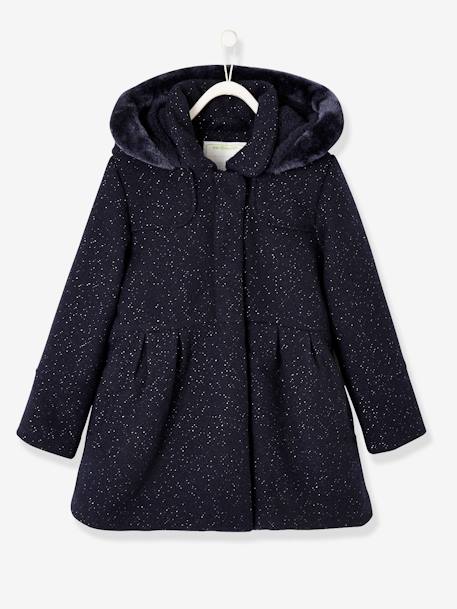 Meisjesjas van wol MARINE GRIJS - vertbaudet enfant 
