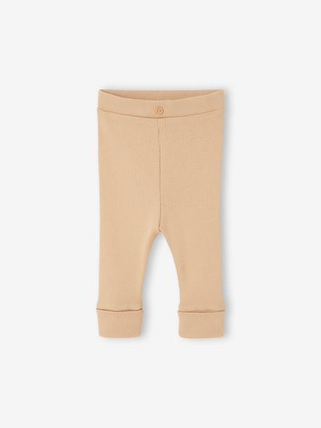 Lange legging voor baby's BASICS 6629+beige+donkerbruin+lichtroze+marineblauw+saliegroen - vertbaudet enfant 