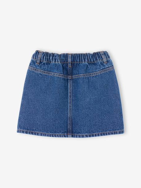 Jeans meisjesrok van Basics lichtblauw+middenblauw - vertbaudet enfant 