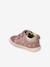 Zachte lederen baby-slofjes voor de eerste stapjes beige, bedrukt+blauw, bedrukt+brons+goud+groen, bedrukt+oudroze+roze (poederkleur)+roze, bedrukt+rozen+turquoiseblauw+veel roze+zachtpaars - vertbaudet enfant 