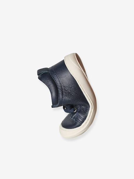 Leren babylaarsjes met veters voor de eerste stapjes blauw+kaki+kameel+marineblauw+veel blauw - vertbaudet enfant 