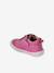 Baby eerste stapjes, veterschoenen van soepel leer bruin+donkerbruin+fuchsia+goudgeel+rozen - vertbaudet enfant 