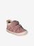 Zachte lederen baby-slofjes voor de eerste stapjes beige, bedrukt+blauw, bedrukt+brons+goud+groen, bedrukt+oudroze+roze (poederkleur)+roze, bedrukt+rozen+turquoiseblauw+veel roze+zachtpaars - vertbaudet enfant 