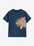 T-shirt voor jongens met een speels motief blauwgroen+oceaanblauw+rozenhout - vertbaudet enfant 