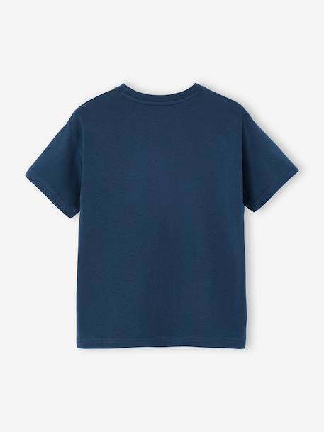 T-shirt voor jongens met een speels motief blauwgroen+oceaanblauw+rozenhout - vertbaudet enfant 