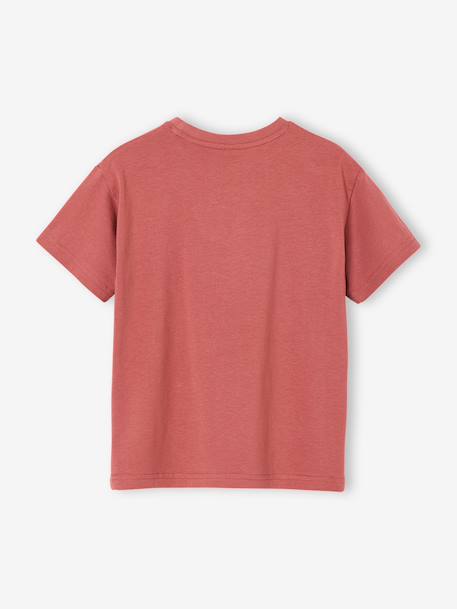 T-shirt voor jongens met een speels motief blauwgroen+oceaanblauw+rozenhout - vertbaudet enfant 