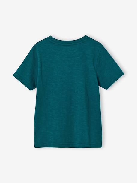 Jongensshirt met leuk dierenmotief groen+vanille - vertbaudet enfant 