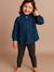 Blouse voor meisjes in jeans familie capsule double stone - vertbaudet enfant 