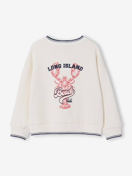 sweater jongen met V-hals ecru - vertbaudet enfant 