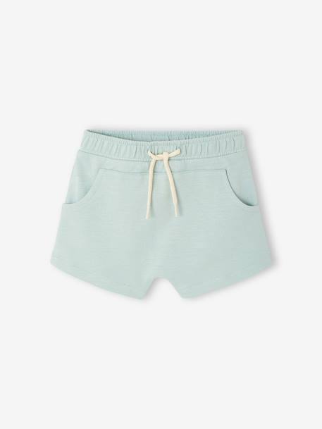 Fleece bermuda voor babyjongens grijsblauw+karamel+Marine grijs - vertbaudet enfant 