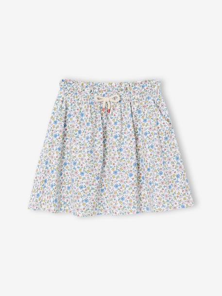 Meisjesrok met print beige+lichtroze+mintgroen+wit, bedrukt - vertbaudet enfant 
