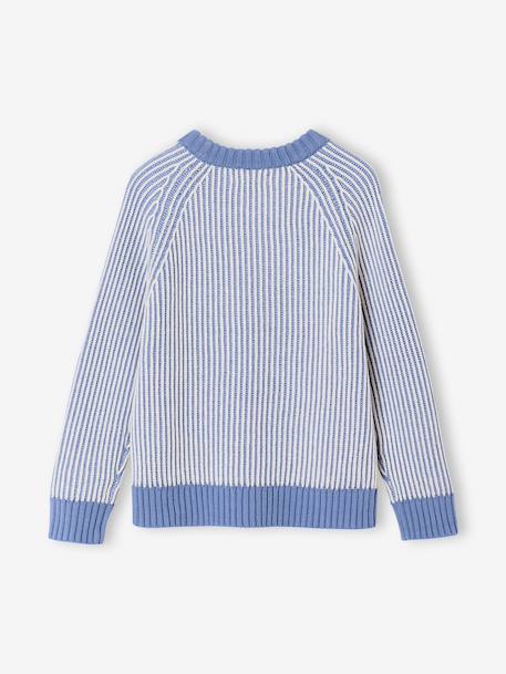 Trui voor jongens van gebreid materiaal blauw - vertbaudet enfant 