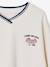 sweater jongen met V-hals ecru - vertbaudet enfant 