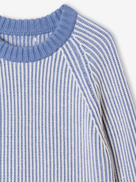 Trui voor jongens van gebreid materiaal blauw - vertbaudet enfant 