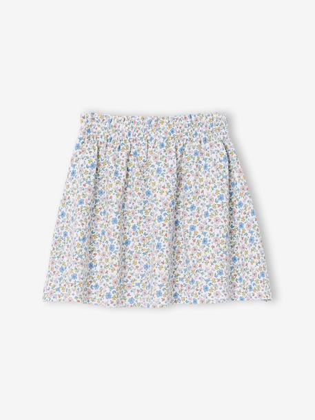 Meisjesrok met print beige+lichtroze+mintgroen+wit, bedrukt - vertbaudet enfant 