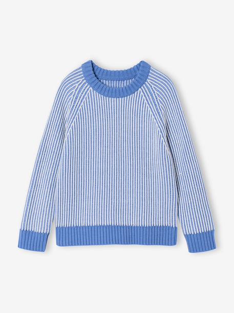Trui voor jongens van gebreid materiaal blauw - vertbaudet enfant 