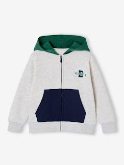 -Sweater met rits met capuchon voor jongens