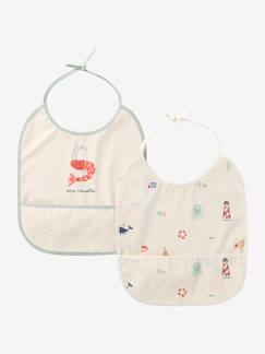 Verzorging-Set van 2 geplastificeerde babyslabbetjes