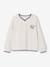 sweater jongen met V-hals ecru - vertbaudet enfant 