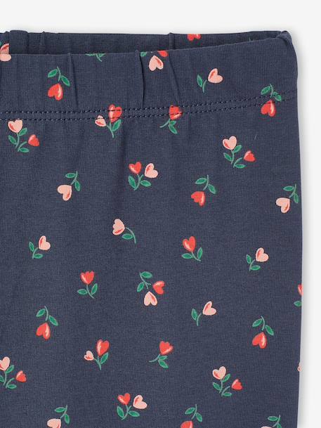 Bedrukte legging voor meisjes amandelgroen+blauw+blauwgroen+groen, bedrukt+inktblauw+roze, bedrukt+zachtpaars - vertbaudet enfant 