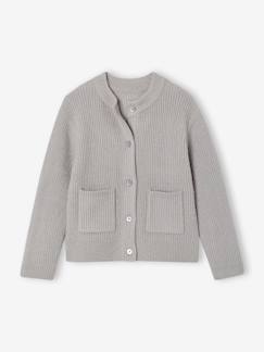 -Vestje voor meisjes van fijn, schuimig breisel