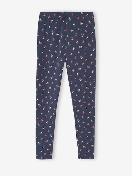 Bedrukte legging voor meisjes amandelgroen+blauw+blauwgroen+groen, bedrukt+inktblauw+roze, bedrukt+zachtpaars - vertbaudet enfant 