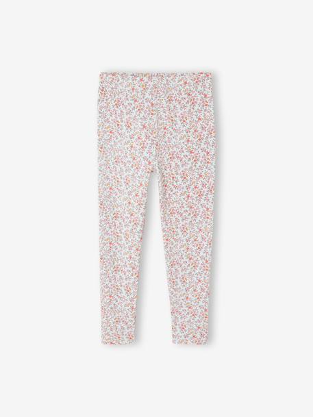 Bedrukte legging voor meisjes amandelgroen+blauw+blauwgroen+groen, bedrukt+inktblauw+roze, bedrukt+zachtpaars - vertbaudet enfant 