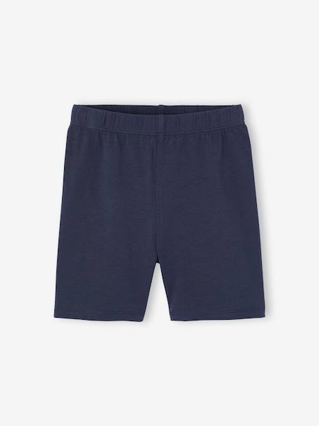 Set van 2 fietsshorts voor meisjes beige+koraal - vertbaudet enfant 
