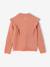 Meisjesvest met fantasie ruches brons+roze (poederkleur) - vertbaudet enfant 