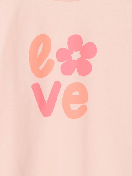 Set van 3 BASICS meisjesshirts met lange mouwen antraciet+ecru+grijsblauw+indigoblauw+koraal+rozen+zachtpaars - vertbaudet enfant 