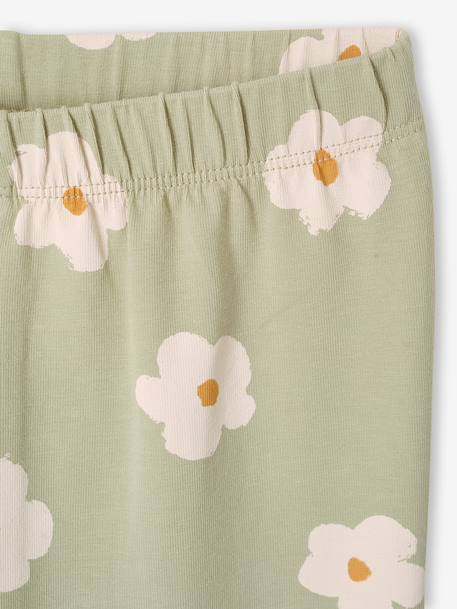 Bedrukte legging voor meisjes amandelgroen+blauw+blauwgroen+groen, bedrukt+inktblauw+roze, bedrukt+zachtpaars - vertbaudet enfant 