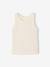 Meisjessweater in ribstof beige+blauw, gestreept+ecru+saliegroen - vertbaudet enfant 